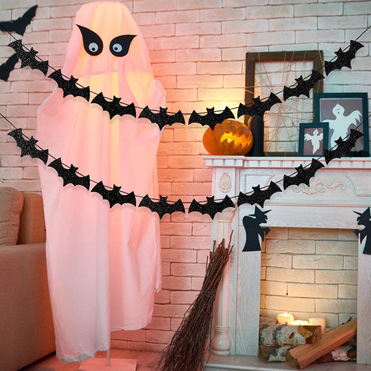 Una ghirlanda di pipistrelli - decorazioni di Halloween fai da te
