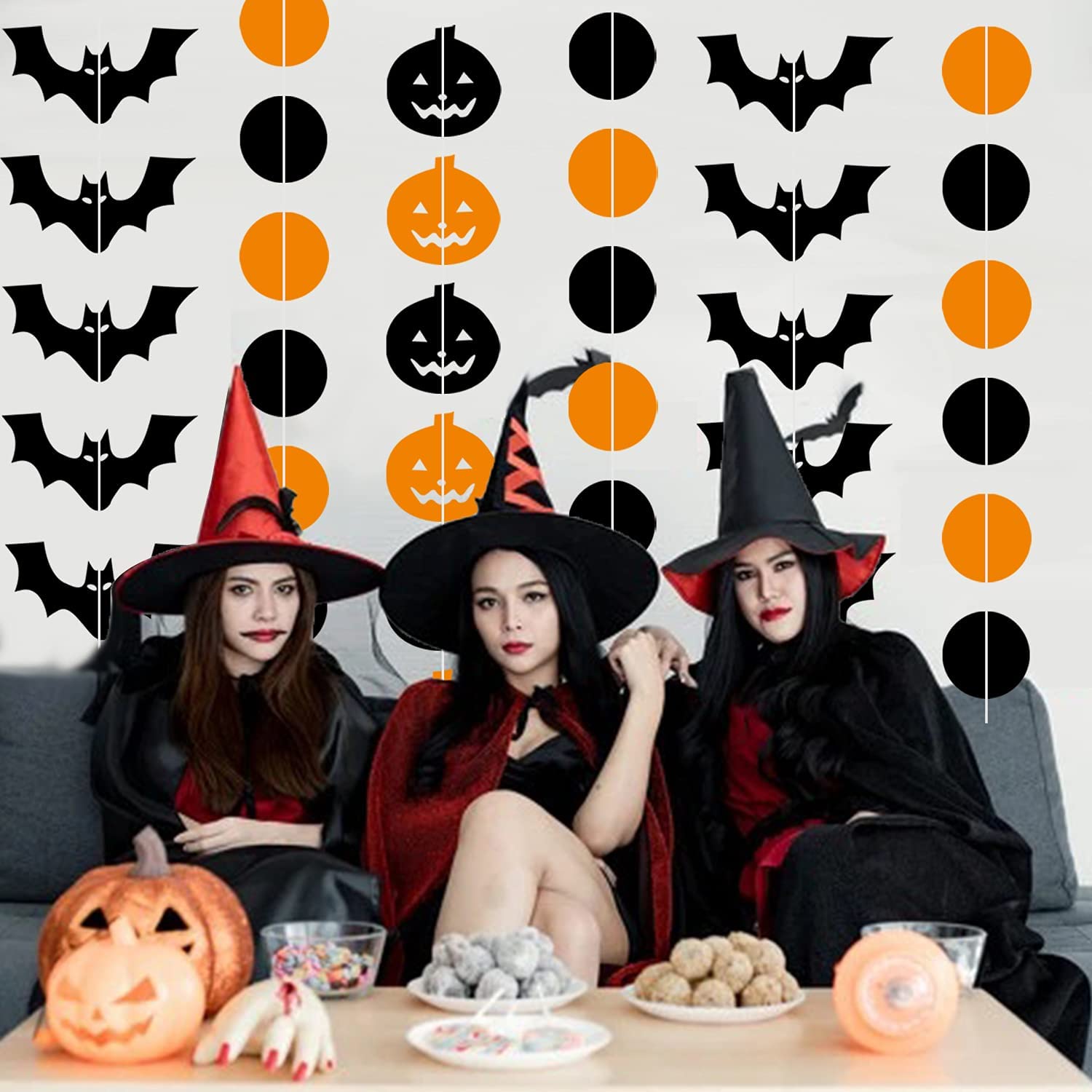 Ghirlanda di pipistrelli - idee per la decorazione di Halloween