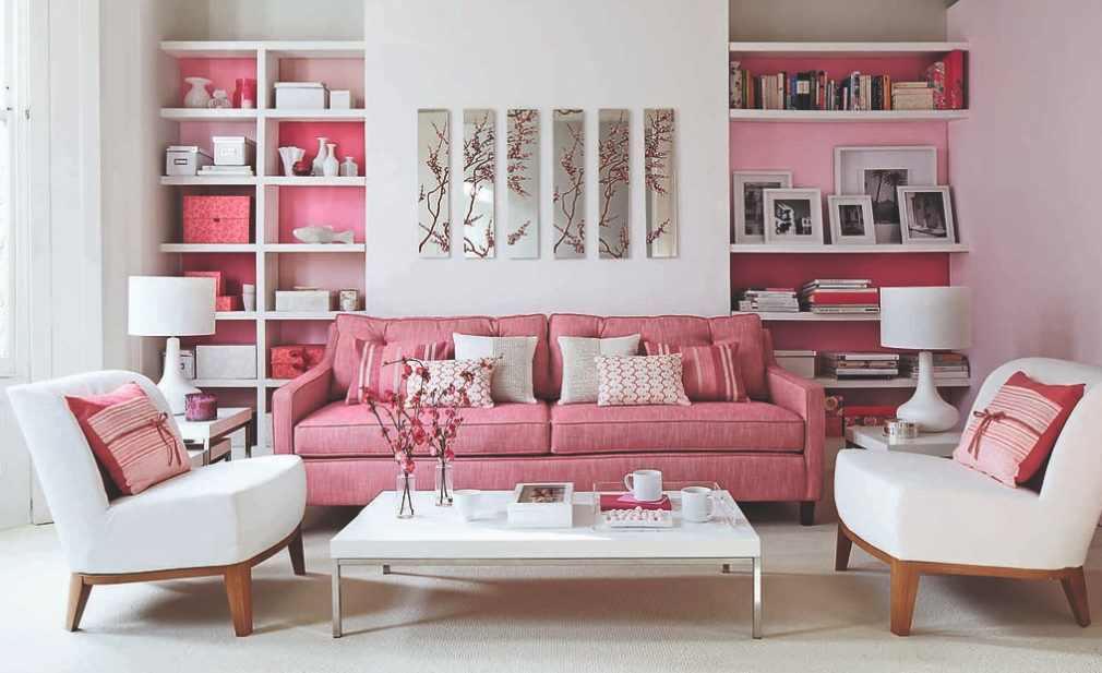 Fucsia - El color que rige en las habitaciones y salas de estar