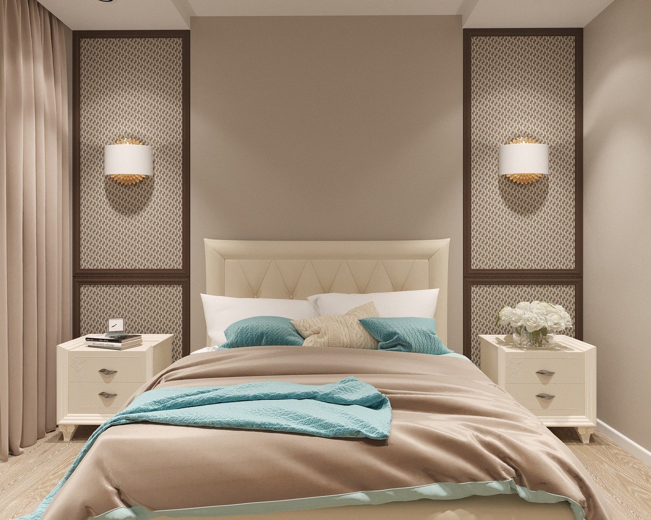 Bedroom pastel colors