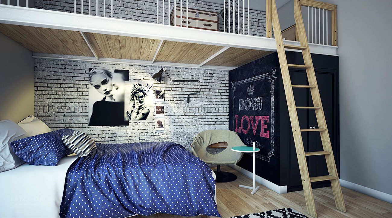 Mezzanine en un dormitorio - hacer que su habitación sea más funcional