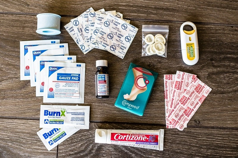 First-aid kit for vacation