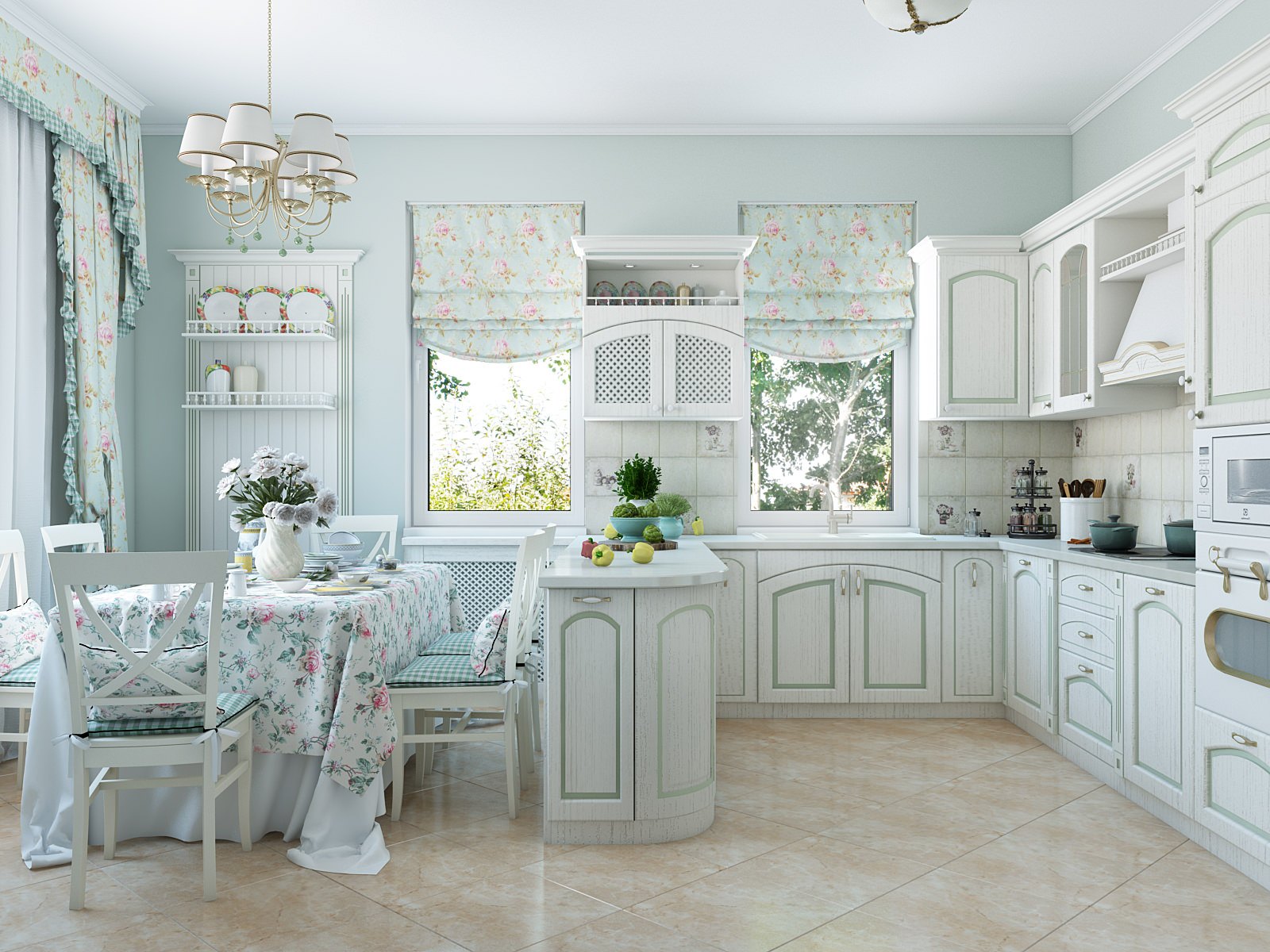 A small French country kitchen - pick white color