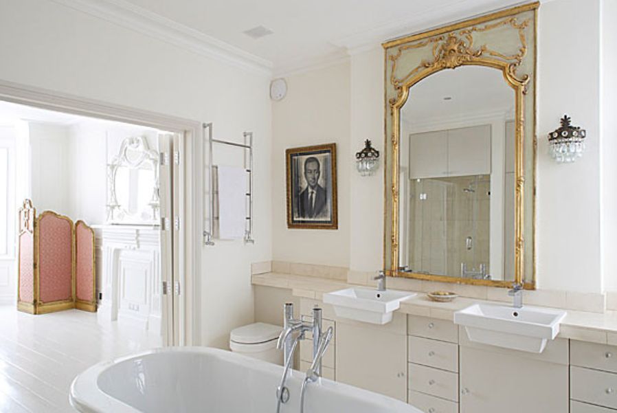 White bathroom - a perfect design for a small interior