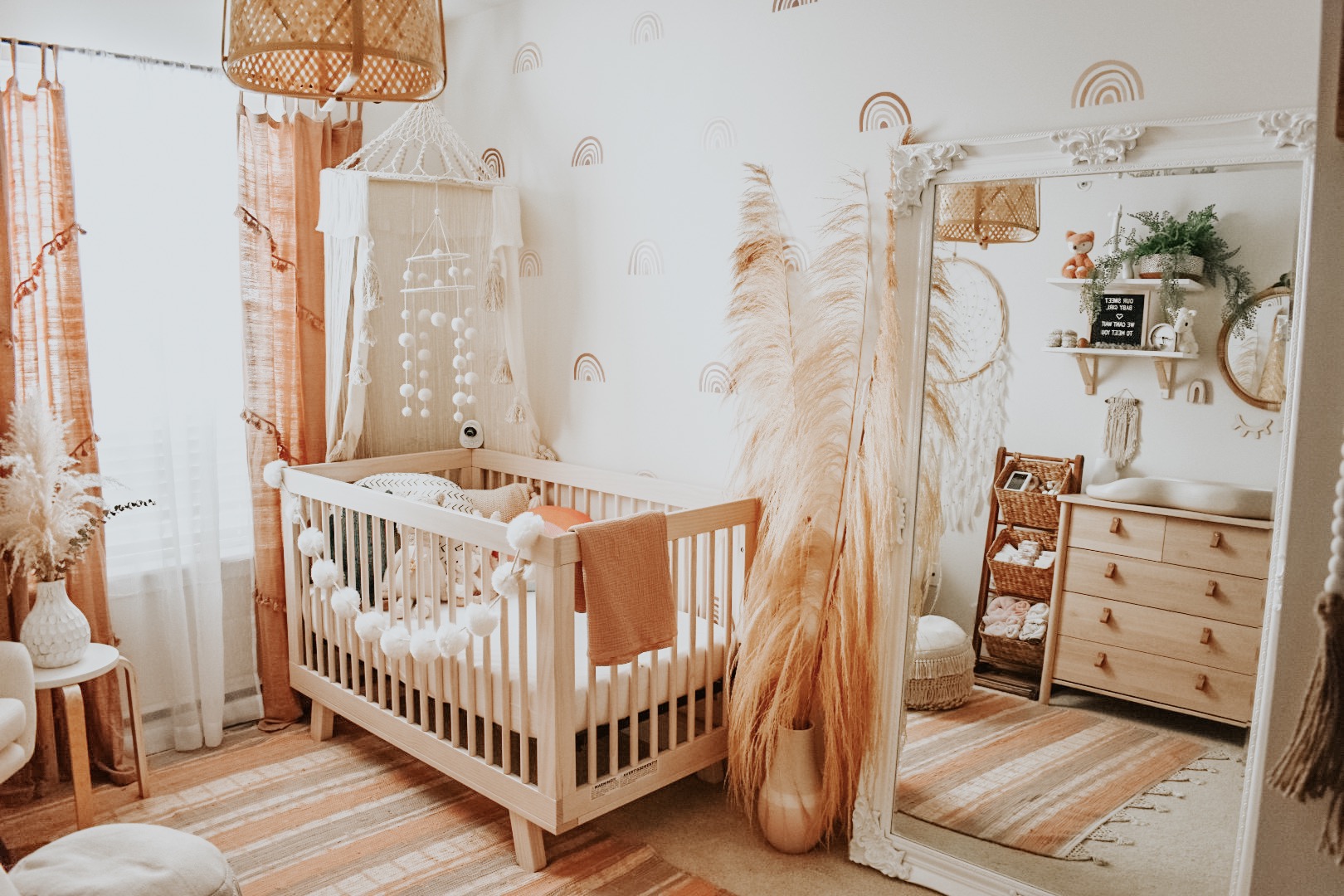 Ideas de decoración para la habitación del bebé - estilo boho