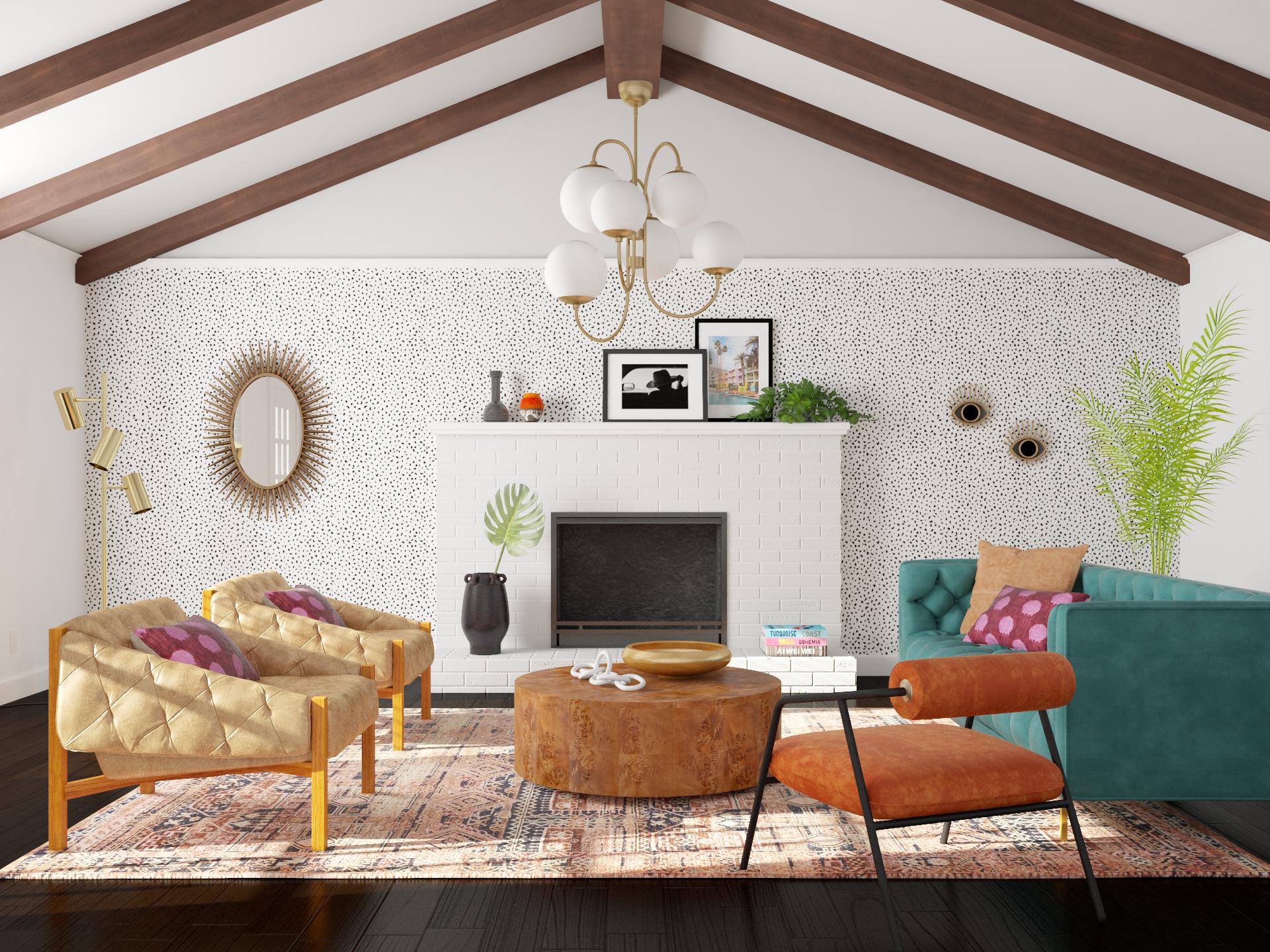 How about Boho? A cozy living room in the attic