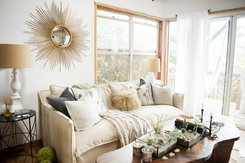 A Boho living room - a natural peaceful oasis