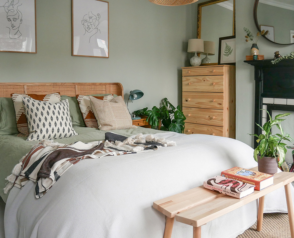 Olive Boho bedroom ideas