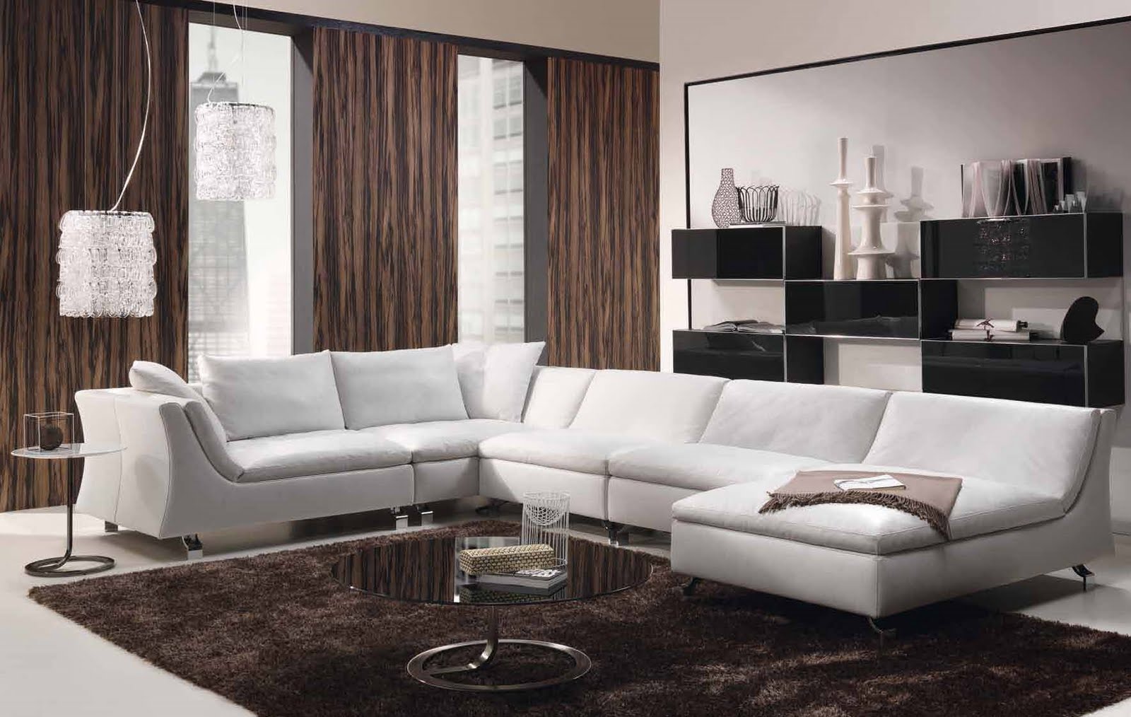 Un interno moderno - colori del soggiorno