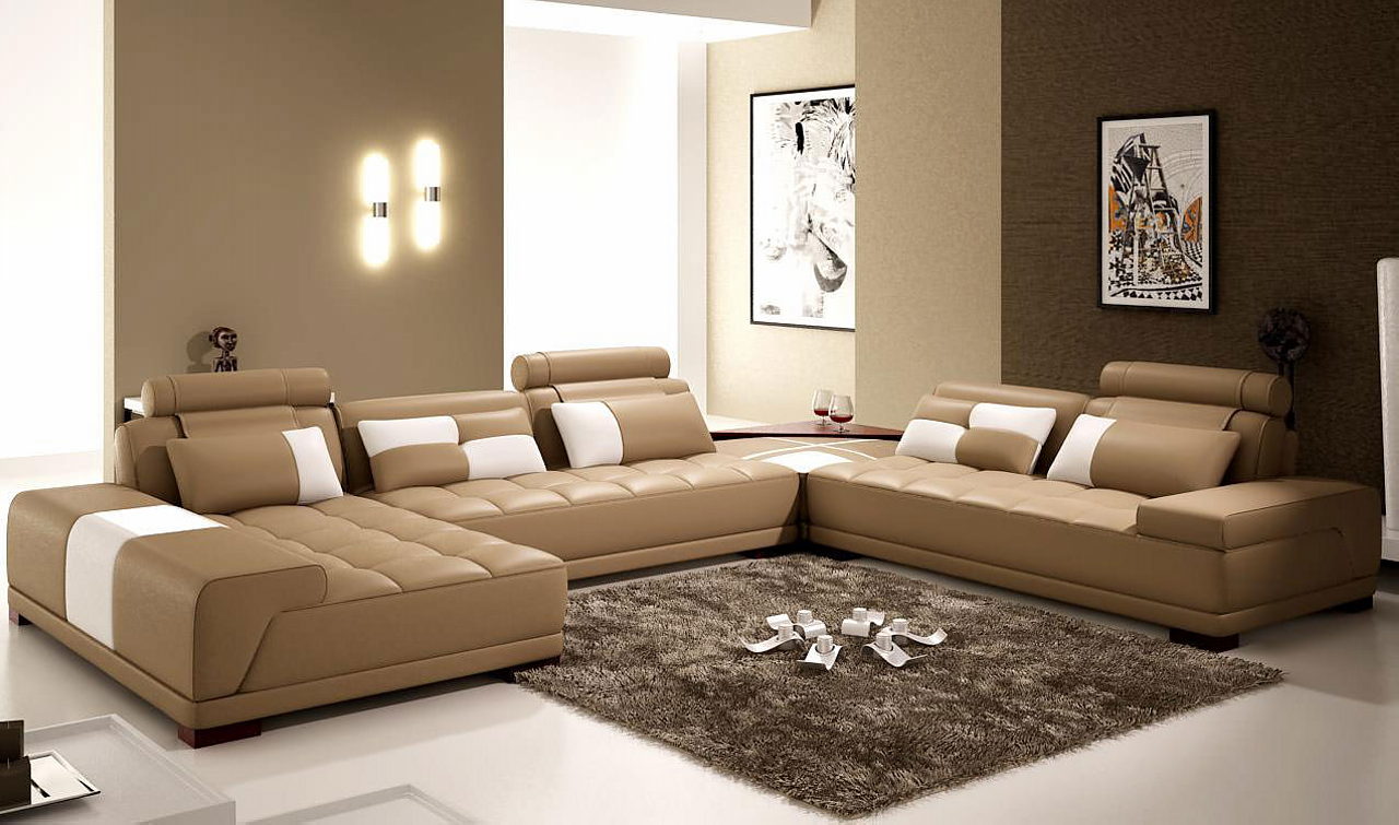 Ruhige Farben für das Wohnzimmer - wählen Sie die stilvolle braun
