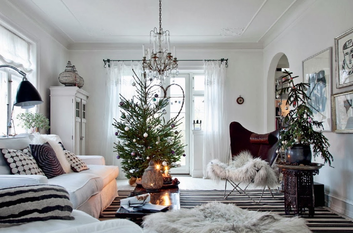 Skandinavischer Weihnachtsbaum - 4 Ideen für einen Weißen Weihnachtsbaum