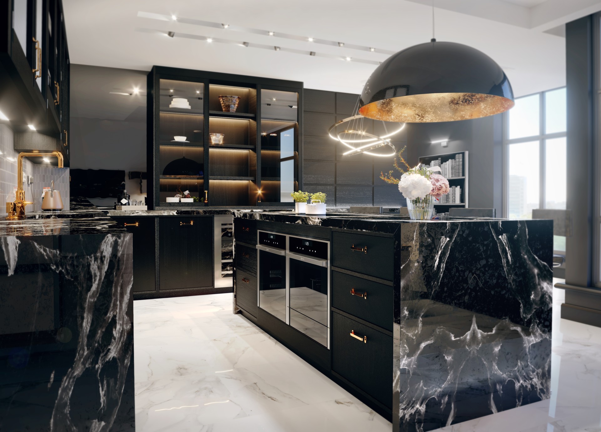 Black kitchen - choose original black marble