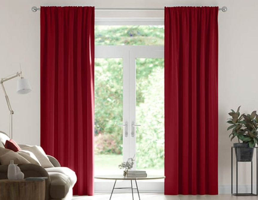 Ruby red color - choose bold-looking curtains