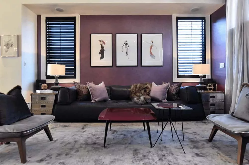 Grey-purple living room