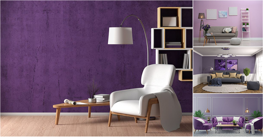 Which home interiors look good in purple color?