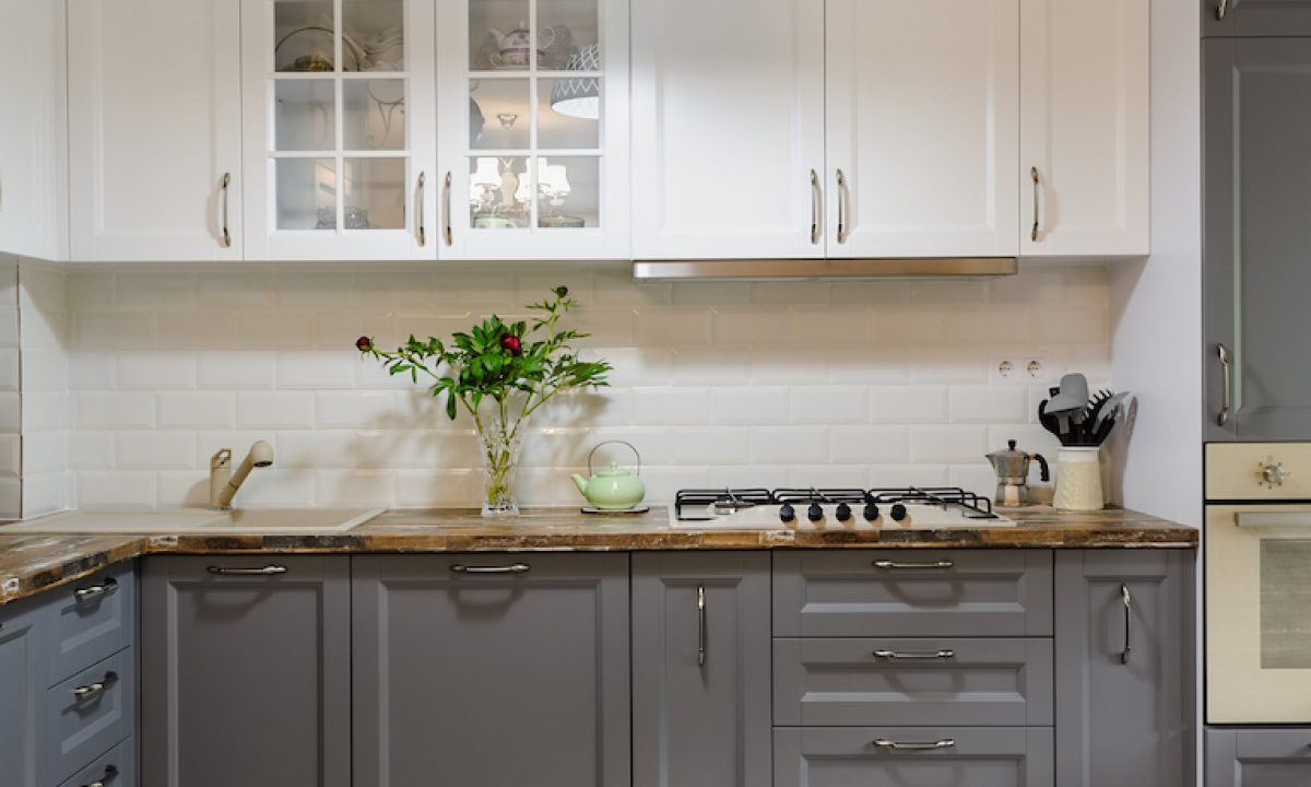 White-graphite kitchen