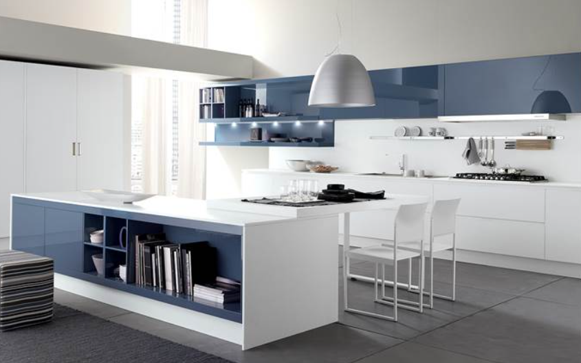 Blue decor kitchen