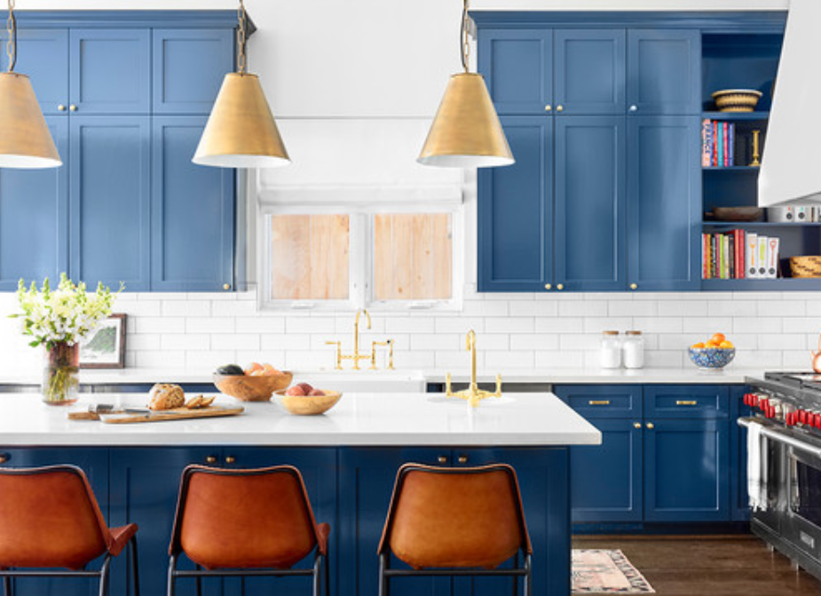 Gabinetes de cocina azul marino - 3 impresionantes inspiraciones de cocinas azules