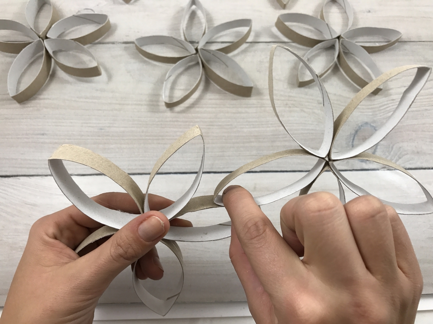 Rollos de papel higiénico - Ideas de decoración para ventanas de Navidad