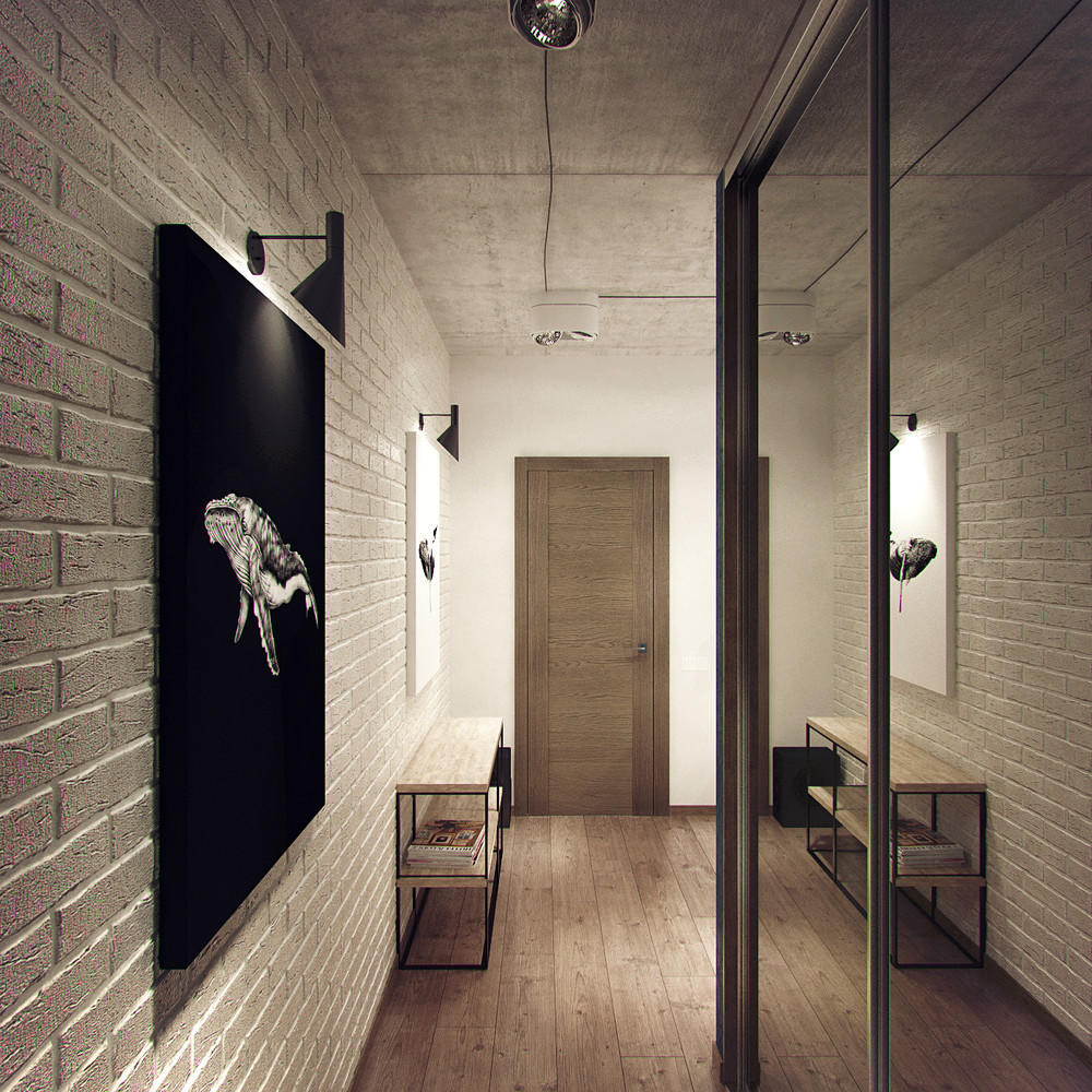 Industrial atmosphere - a creative apartment hallway