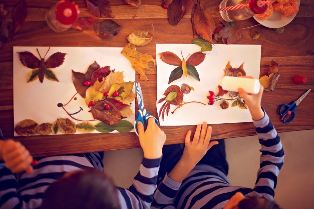 Herbstdekorationen DIY - Blätter und Papier
