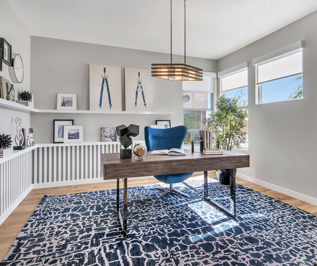 Kobalt - eine perfekte Farbe für ein Home Office