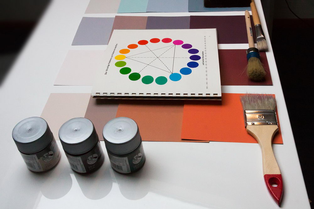 Colores de la pintura de la pared - regla de color triádica