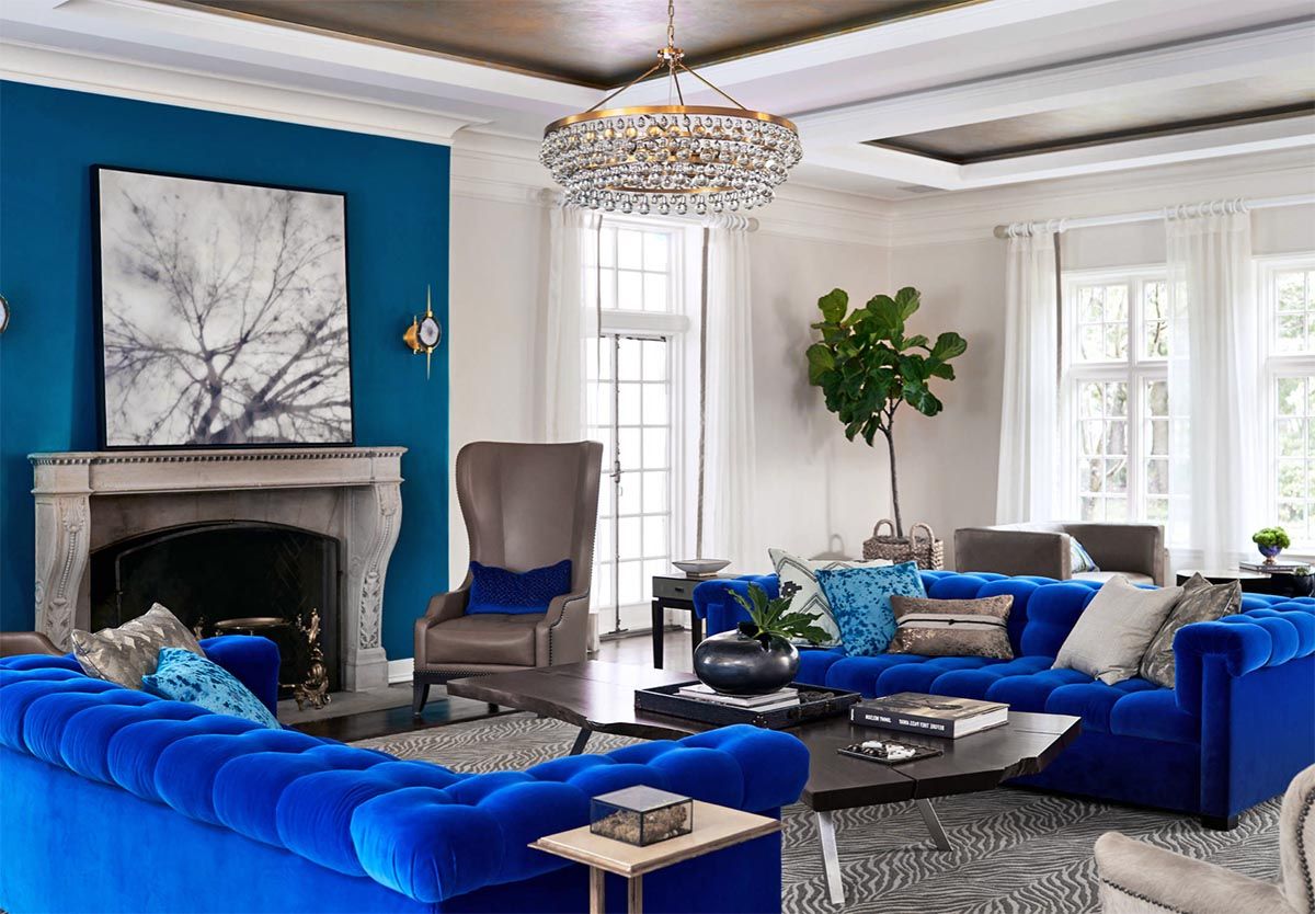 Couleur bleu cobalt - une teinte populaire pour les meubles modernes