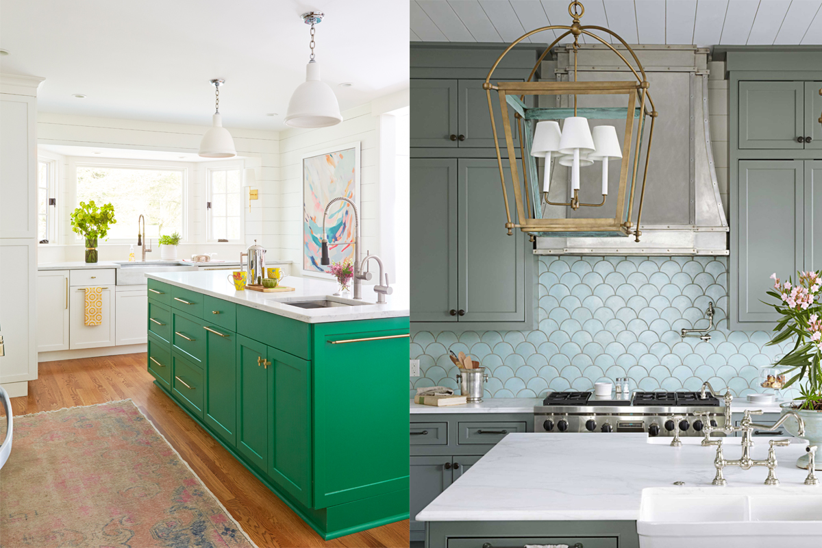 Various shades of mint - a color for the kitchen