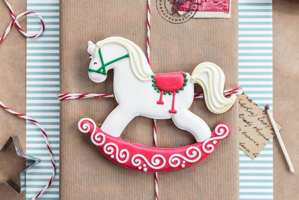Un caballo balancín - decoración de pan de jengibre