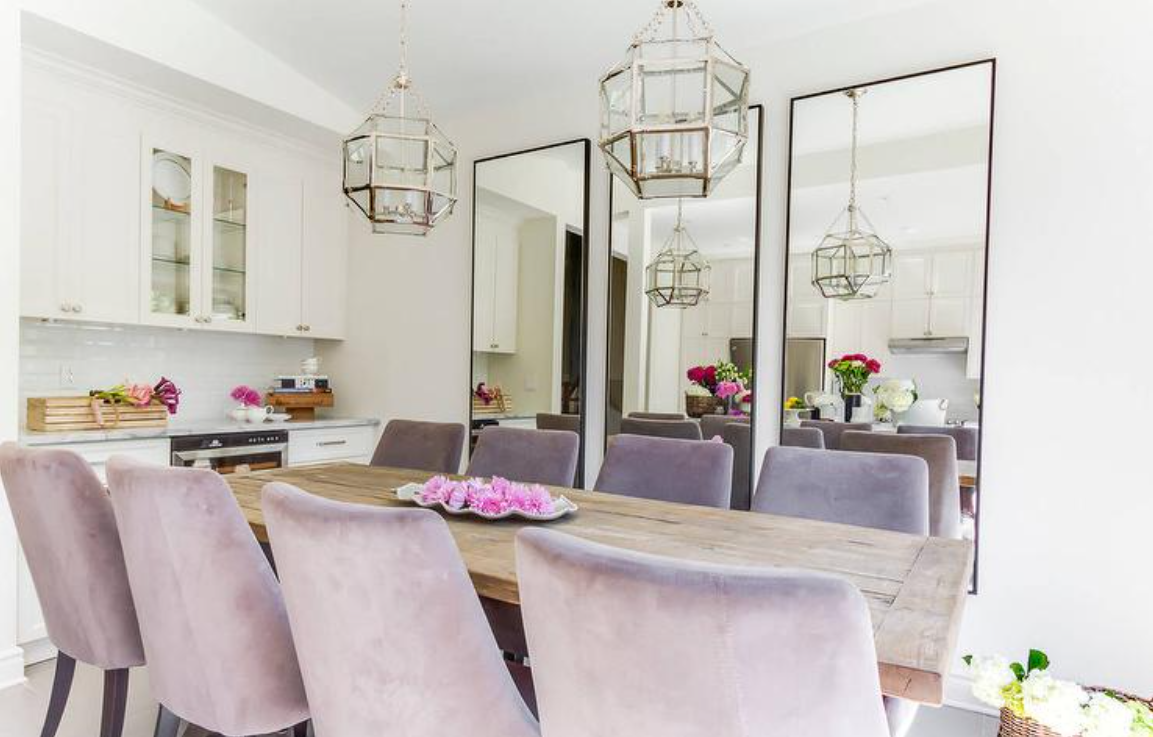 Modern French country kitchen - light violet