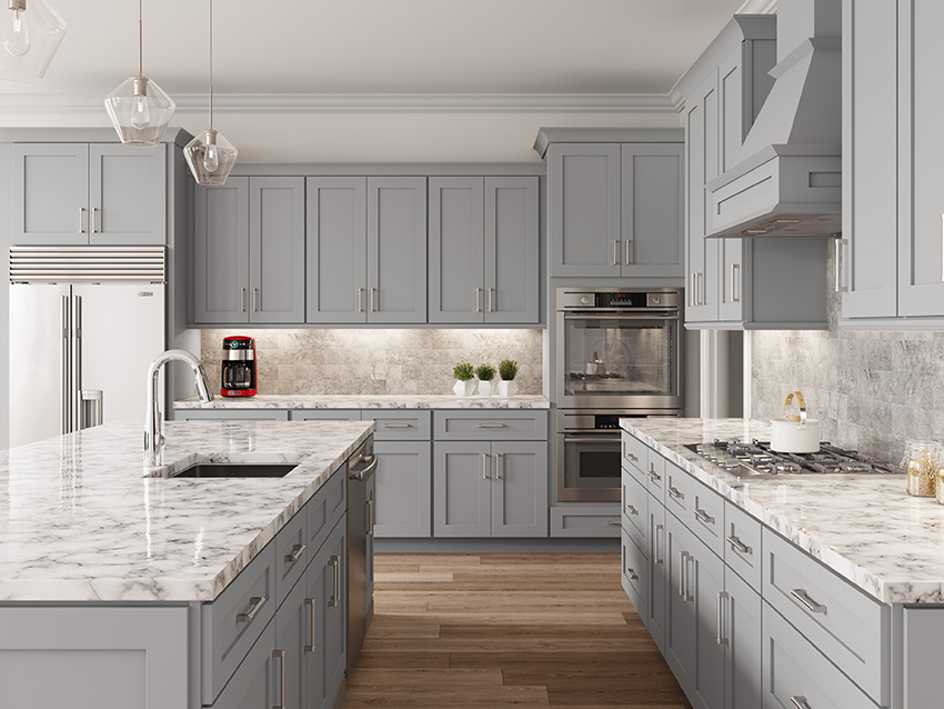 Grey color French country kitchen