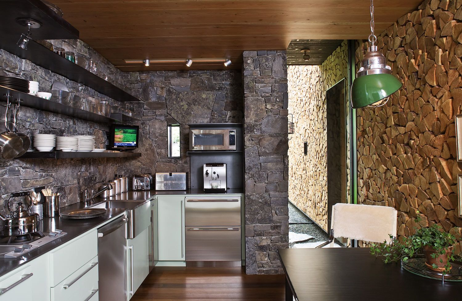 Various types of stone - modern kitchen design