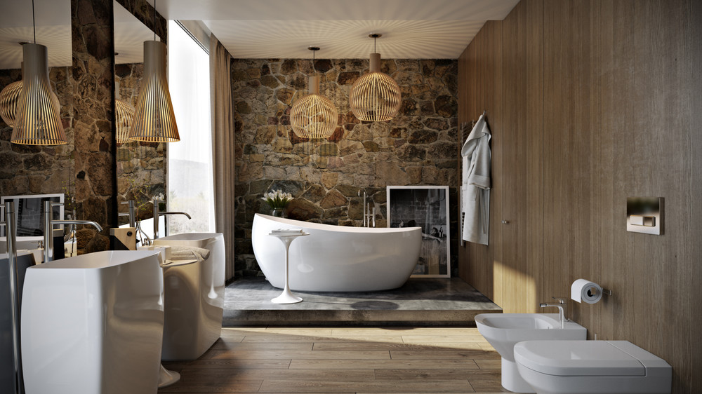 A stylish bathroom - wood for any interior
