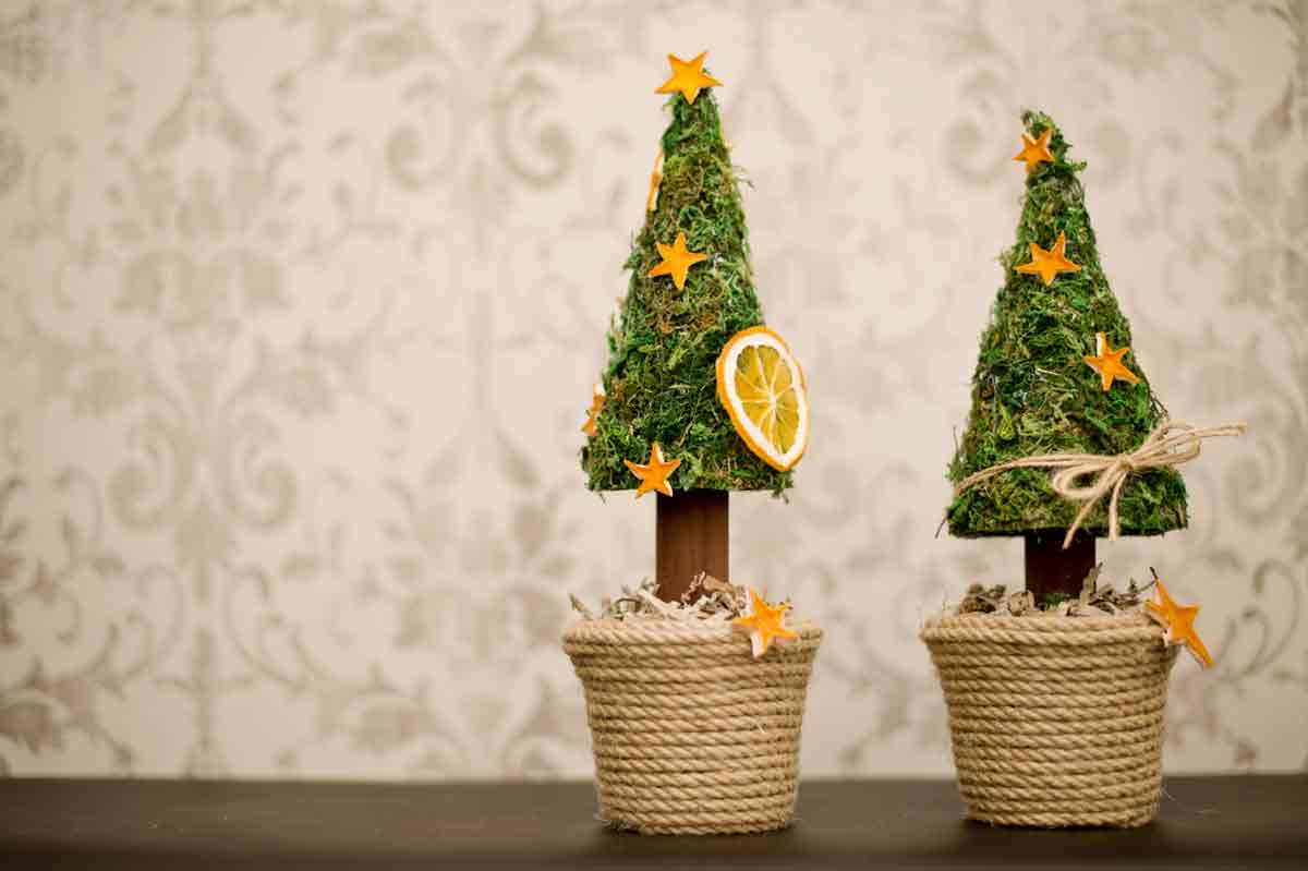 Tiny Scandinavian Christmas trees