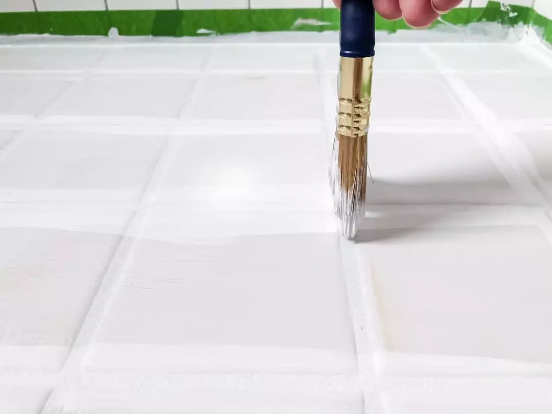 Restoring grout with special paint