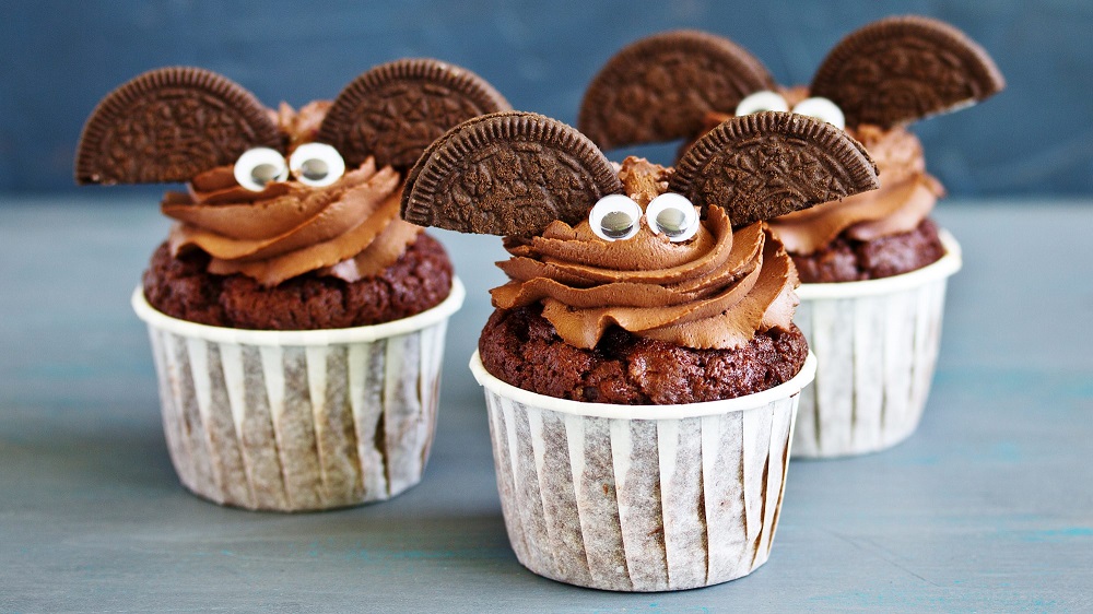 Muffin di pipistrelli - idee per spuntini di Halloween
