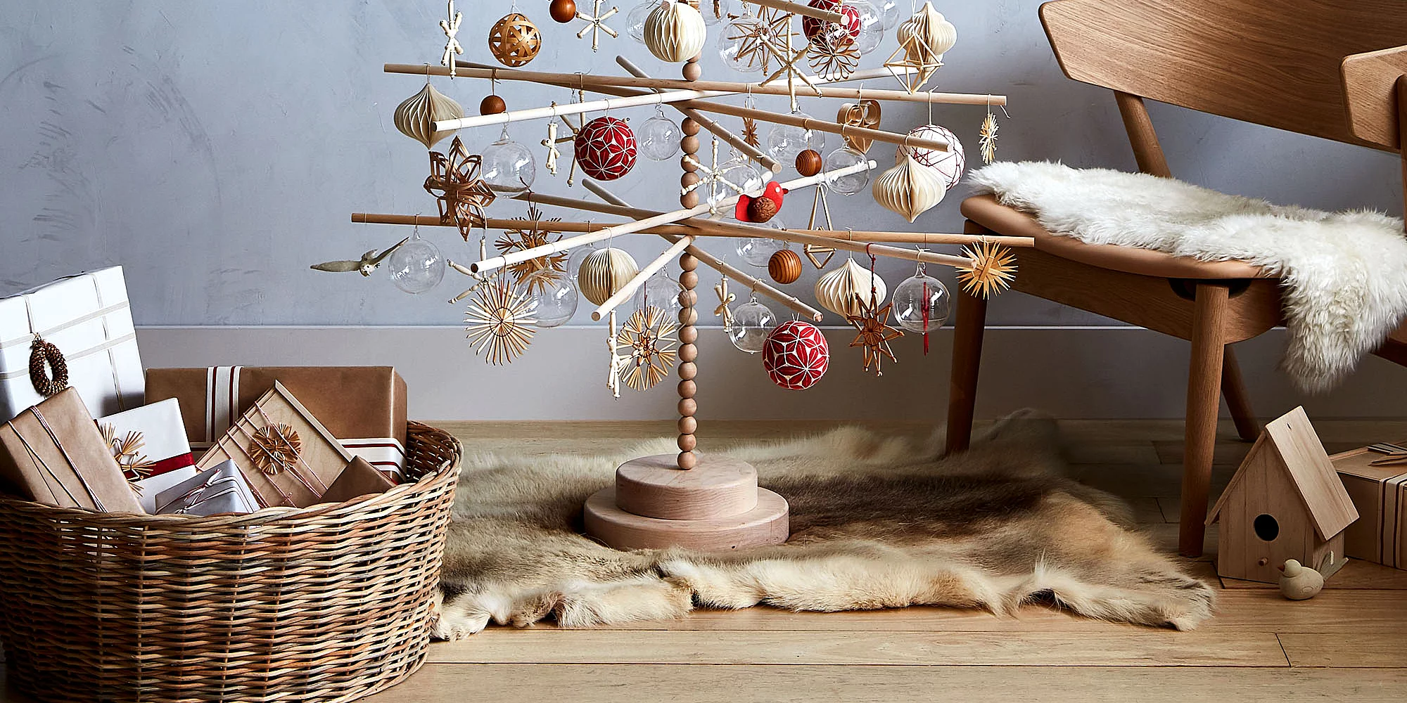 Insólito árbol de Navidad escandinavo