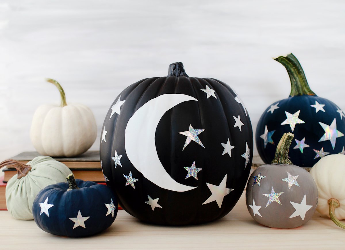 Halloween decorations - painted pumpkins