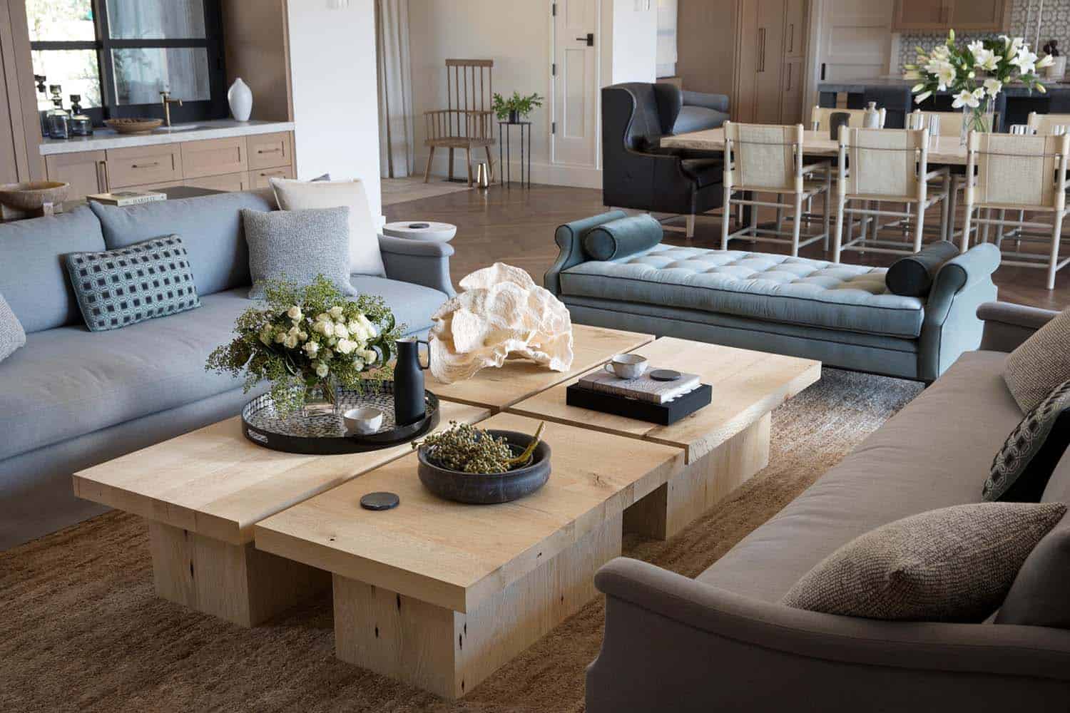A modern glam living room