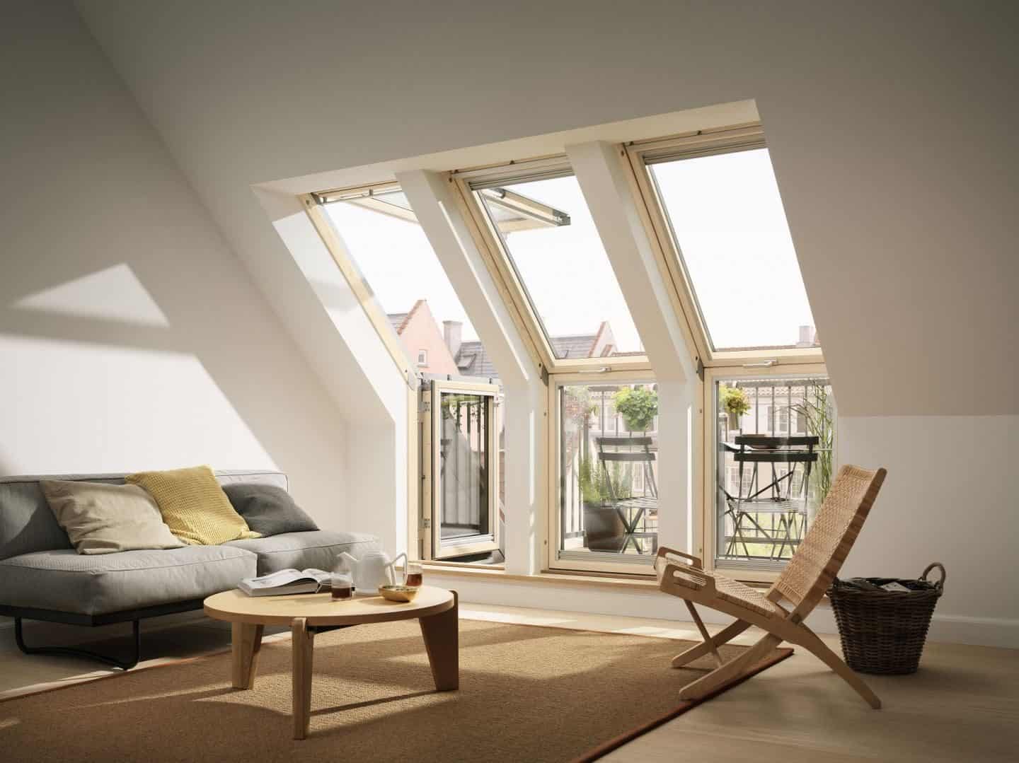 An attic living room - what about the windows?