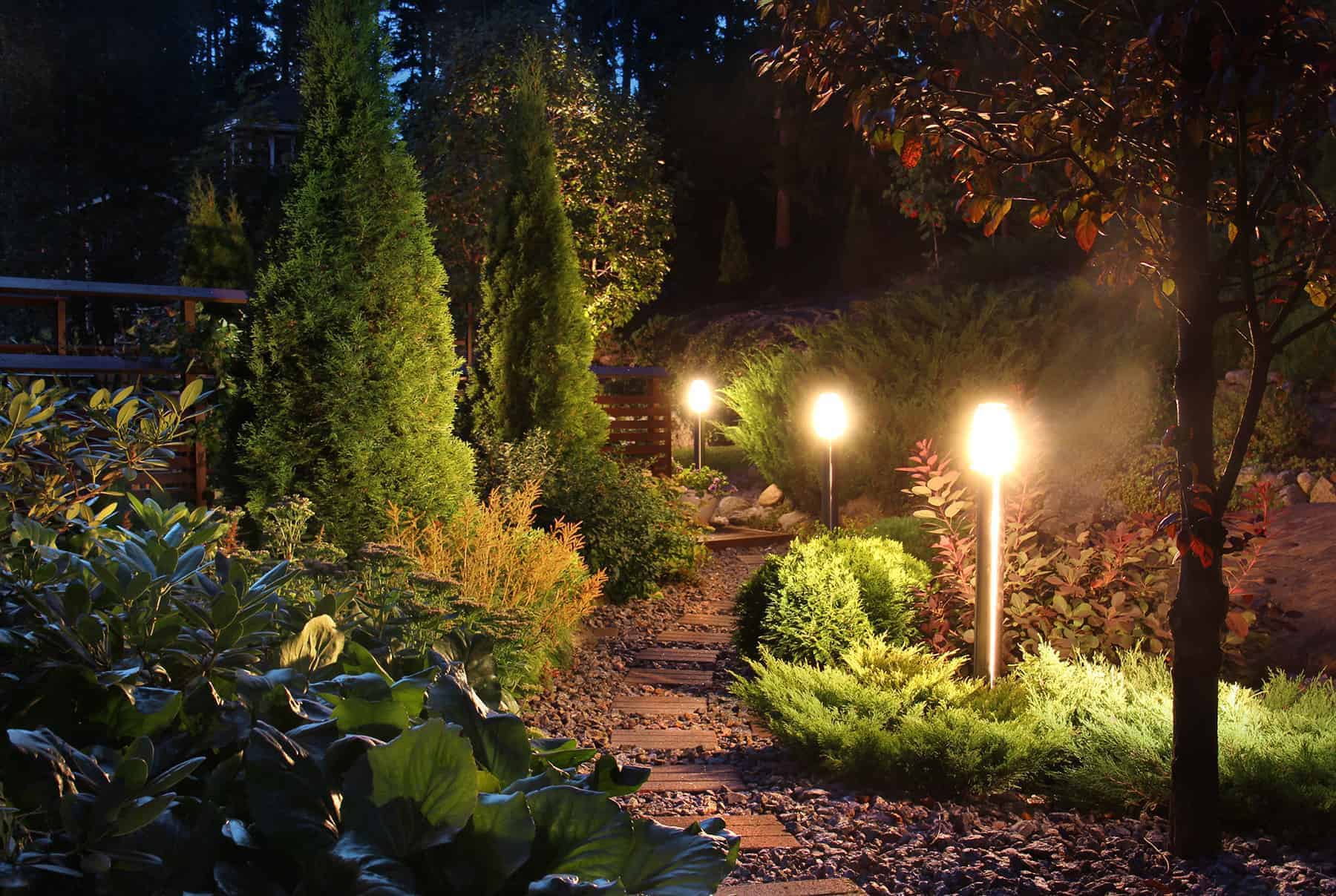 Garden landscaping lamps