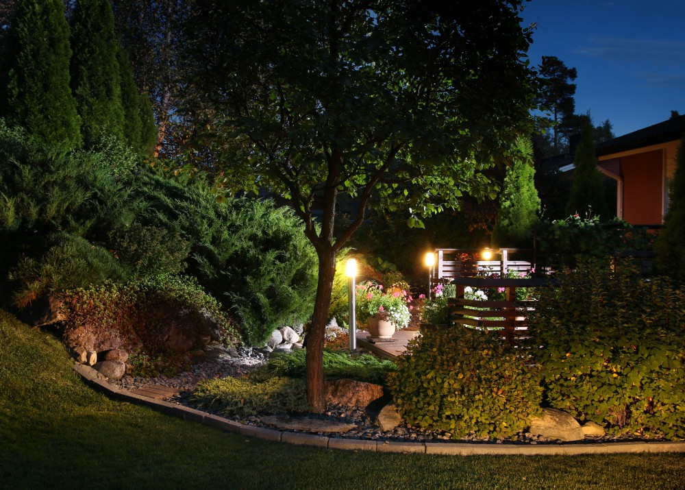 Garden landscaping - remember about lighting