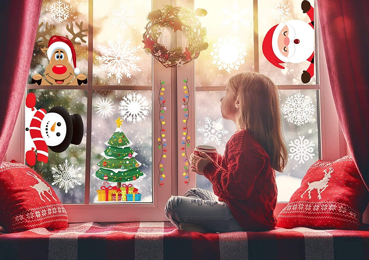 12 Ideen für das Weihnachtsfenster - Gestalten Sie Ihr Weihnachtsfenster