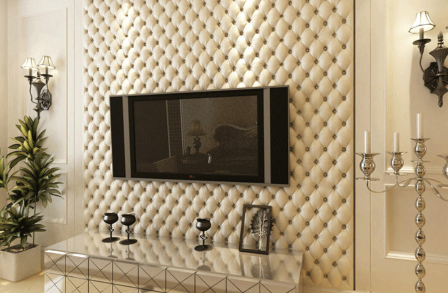 Imbottitura da parete inclusa fissaggio a parete Cuscino da parete con strisce di montaggio Parete 3D in ecopelle Pannello da parete con imbottitura da 35 mm