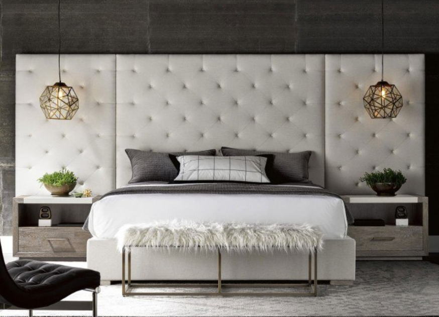 Panneaux muraux tapissés - Une tête de lit à panneaux étonnante dans votre maison