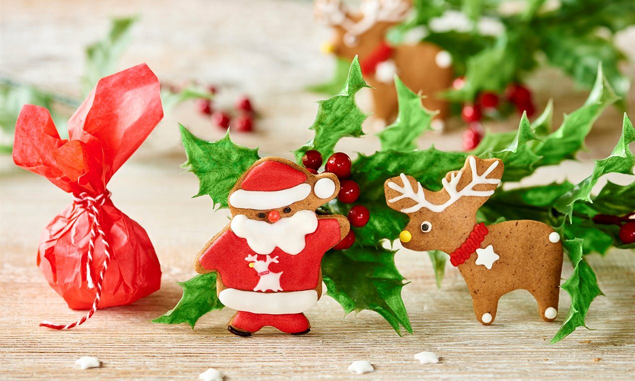 Babbo Natale e renne - idee per decorare il pan di zenzero