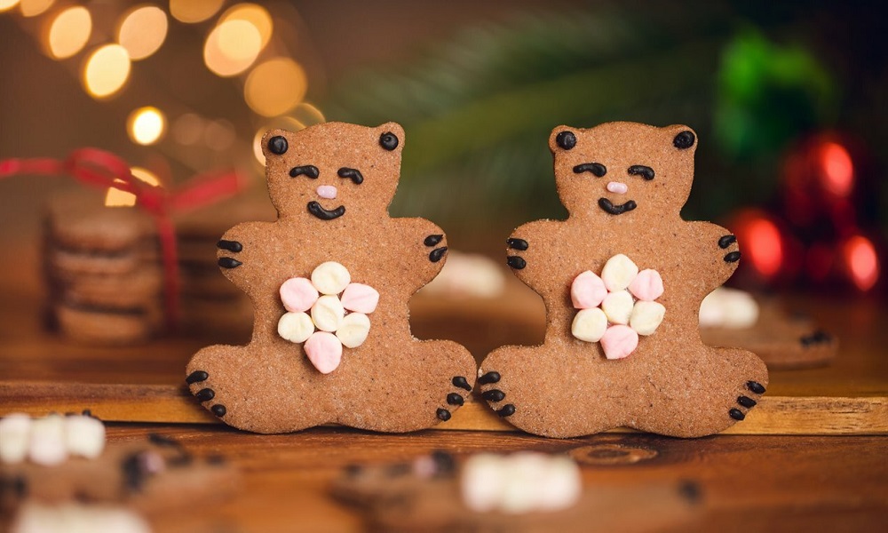 Ours d'hiver - un modèle de biscuit de Noël pour les enfants (et les adultes)