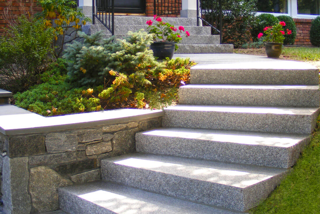 Outdoor steps granite