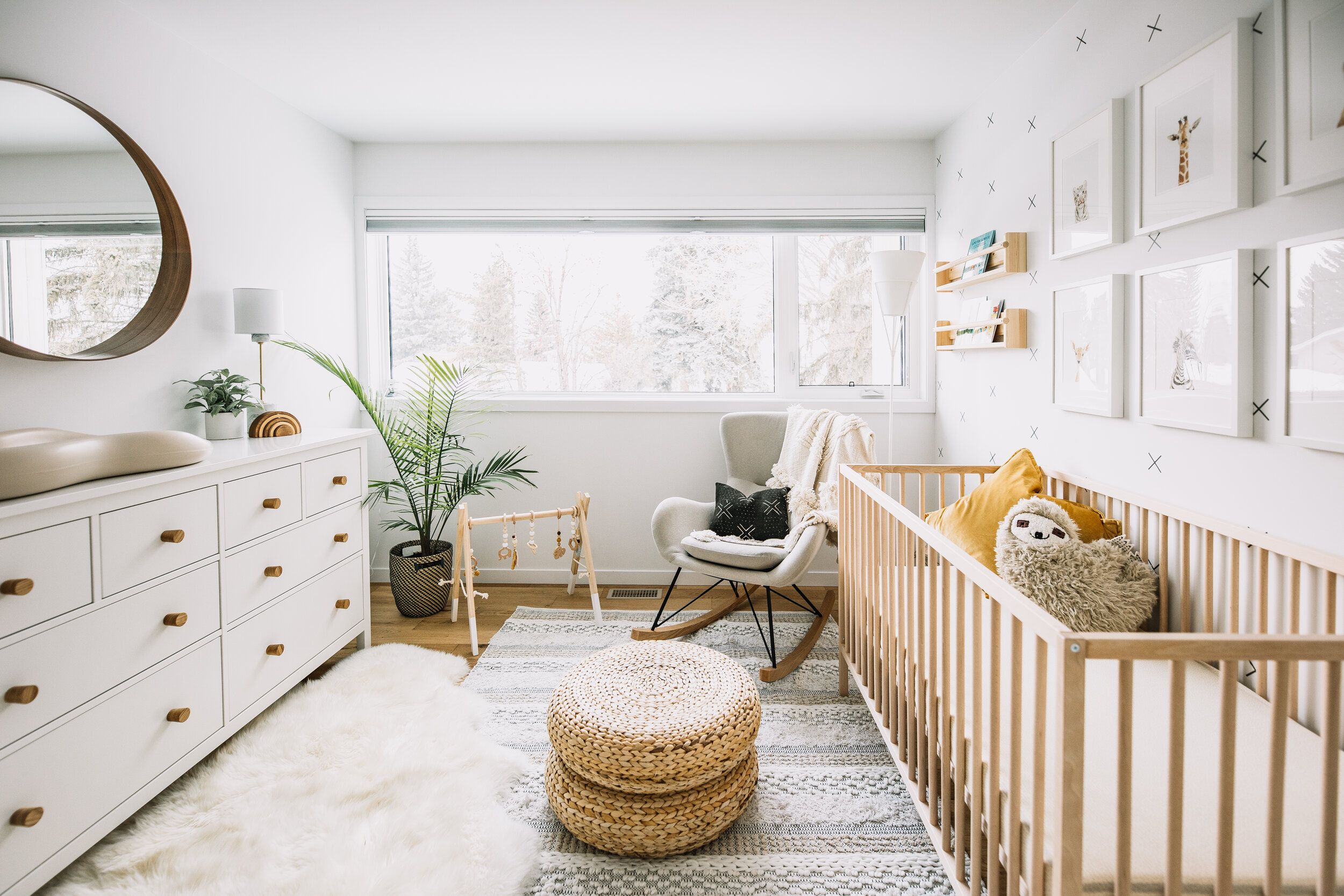 Scandinavian baby room decor